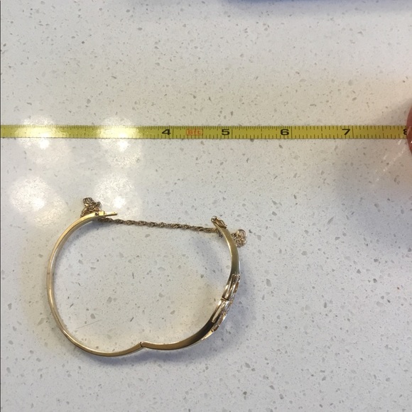 18k yellow gold bangles and real diamonds - Picture 3 of 6